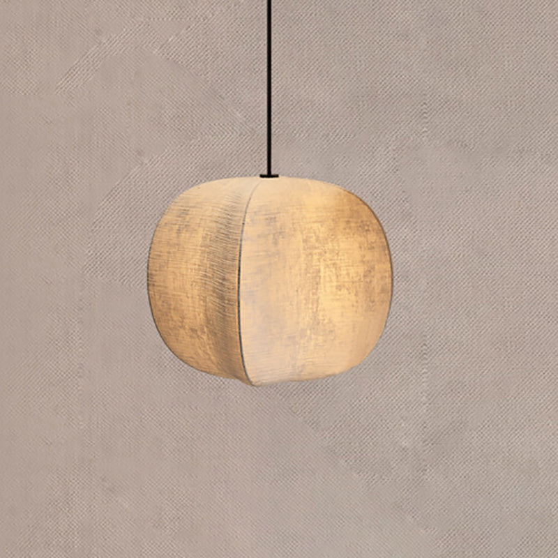 Zen Anti-Silk Lantern Pendant Light for Living Room - Traditional Japanese Design, 1-Light Fixture