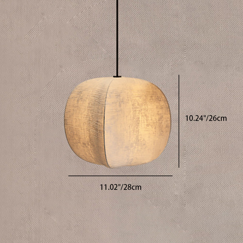 Zen Anti-Silk Lantern Pendant Light for Living Room - Traditional Japanese Design, 1-Light Fixture