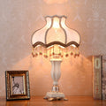 Traditional European Court Table Lamp - 1-Light Resin Fabric for Bedroom Décor