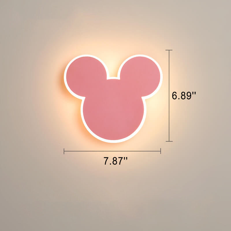 Cartoon Creative Mouse Rabbit LED Wall Sconce Lamp Cute Night Light Kids Room Decor Nursery Lighting Creative Wall Fixture Funny Animal Design Energy Efficient Light for Children's Bedroom Modern Home Décor Unique Gift Idea for Kids Fun Cartoon Character
