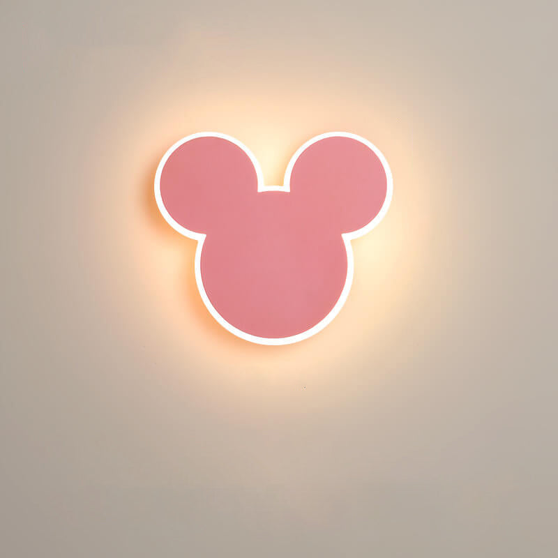 Cartoon Creative Mouse Rabbit LED Wall Sconce Lamp Cute Night Light Kids Room Decor Nursery Lighting Creative Wall Fixture Funny Animal Design Energy Efficient Light for Children's Bedroom Modern Home Décor Unique Gift Idea for Kids Fun Cartoon Character