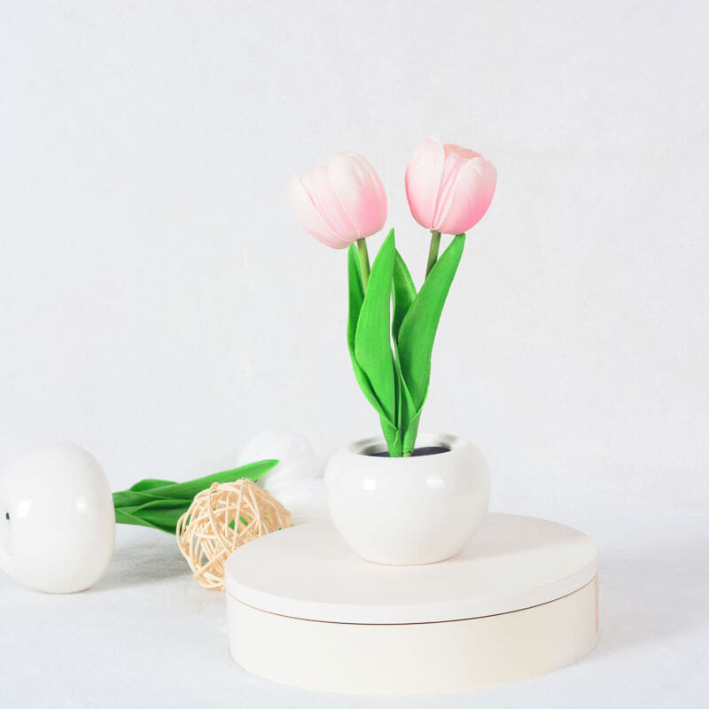 Modern Creative Simulation Tulip Peony LED Night Light Table Lamp for Bedroom, Nursery, Home Decor, Rechargeable, Decorative Lighting, Soft Ambient Light, Unique Floral Design, Gift for Women and Kids