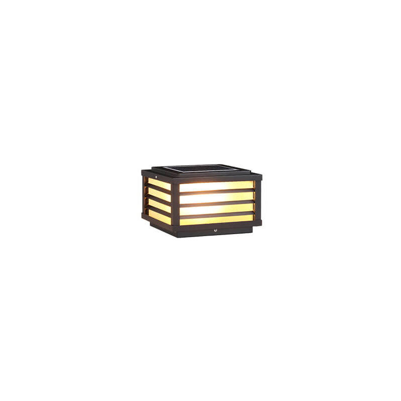 Modern Minimalist Solar LED Aluminum Post Light for Garden - Waterproof Landscape Lighting