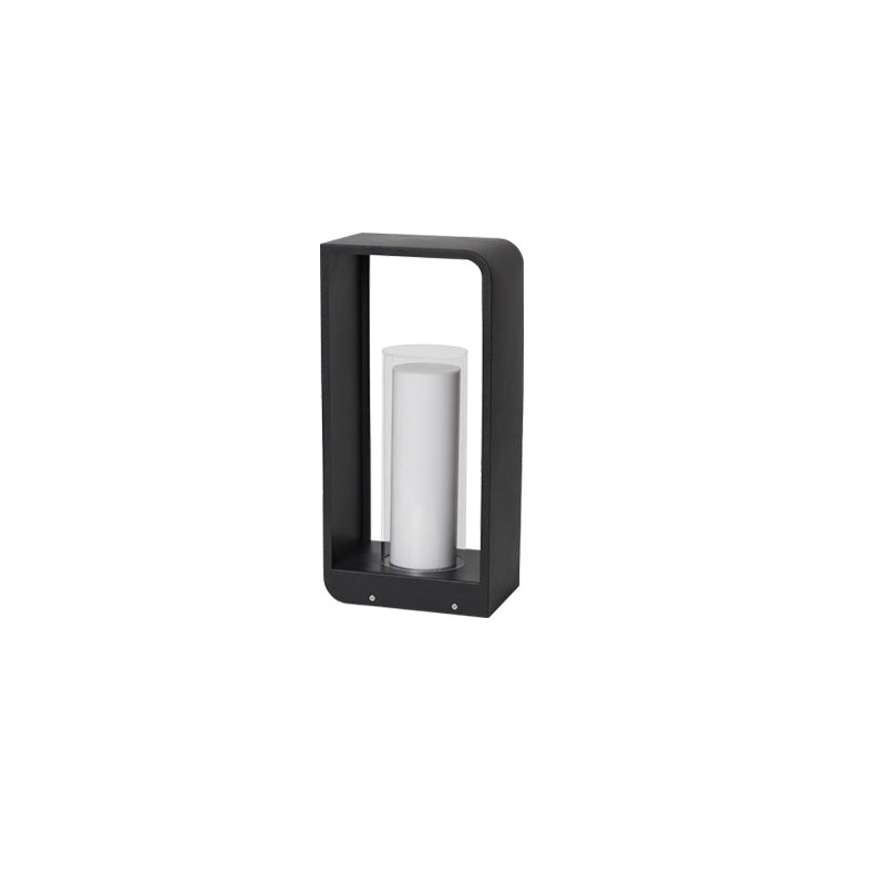 Modern Minimalist Square Frame Stainless Steel LED Landscape Light - Waterproof Acrylic Outdoor Patio Lighting