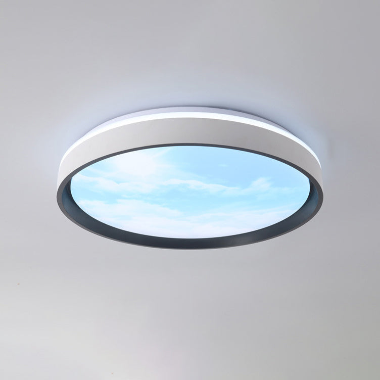 Modern Simplicity Iron Acrylic LED Ceiling Light - Round Square Rectangular Design for Living Room