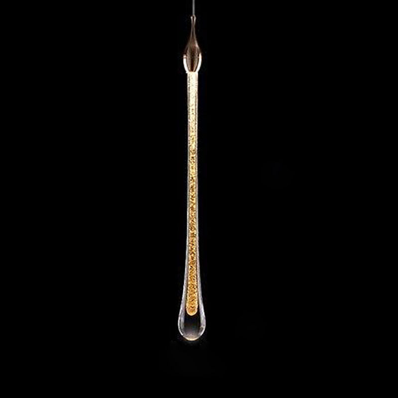 Contemporary Scandinavian Glass LED Pendant Light - Water Drops Design for Bedroom Lighting
