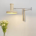 Nordic Minimalist Beige Swing Arm Wall Sconce Lamp - Modern Lighting Design for Home Décor