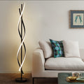 Minimalist 1-Light Spiral LED Floor Lamp - Modern Lighting Solution for Home Decor