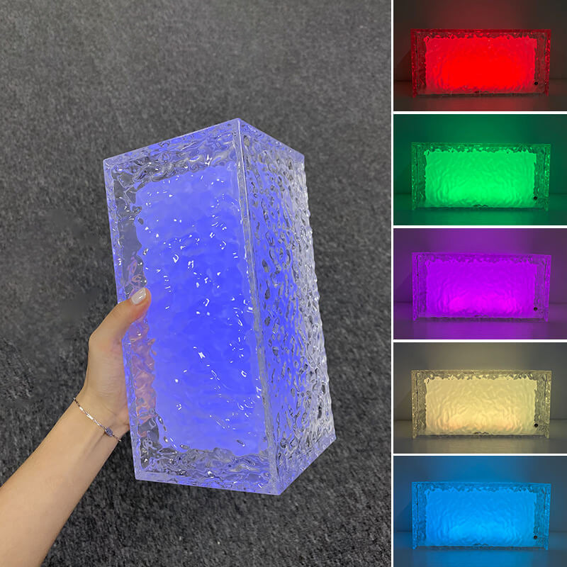 Acrylic RGB LED Ice Cube Table Lamp - Color Changing Decorative Light