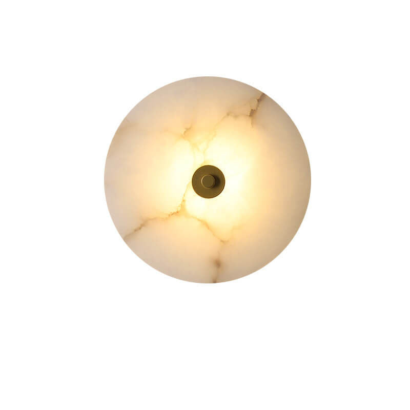 Contemporary Luxury Marble Iron LED Wall Sconce for Living Room & Bedroom
