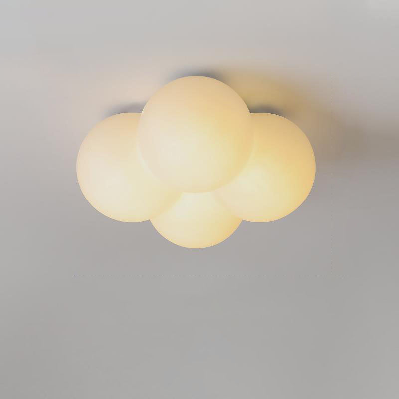 Modern Minimalist Flower Bubble LED Ceiling Light for Kids, Flush Mount Design, Colorful Nursery Lighting, Children's Room Decor, Energy-Efficient Illumination, Playful Floral Pendant Light, Cute Bedroom Fixtures, Stylish Ambient Lighting for Toddlers