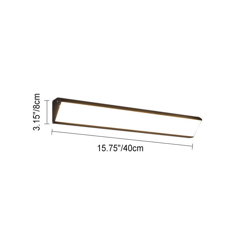 Modern Minimalist Waterproof LED Wall Sconce - Outdoor Aluminum Acrylic Long Bar Lamp