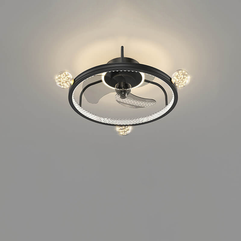 Modern Luxury LED Flush Mount Ceiling Fan Light - Full Star Design Ceiling Fixture
