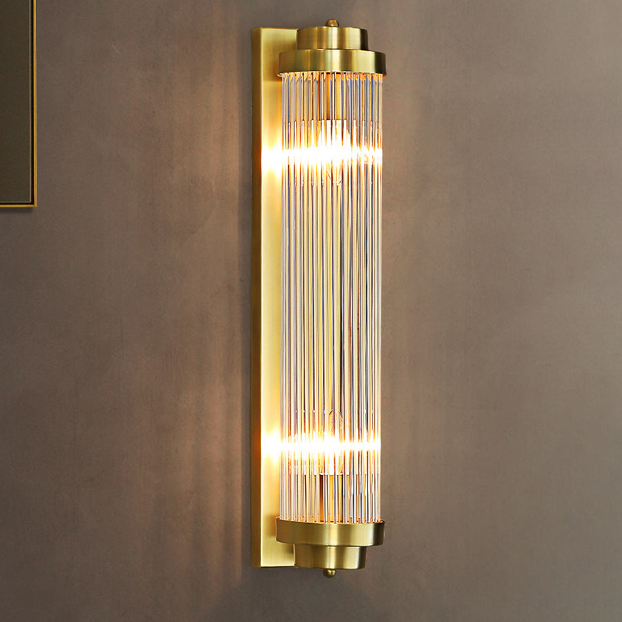 Traditional European Iron Glass Wall Sconce - 2-Light Lamp for Living Room