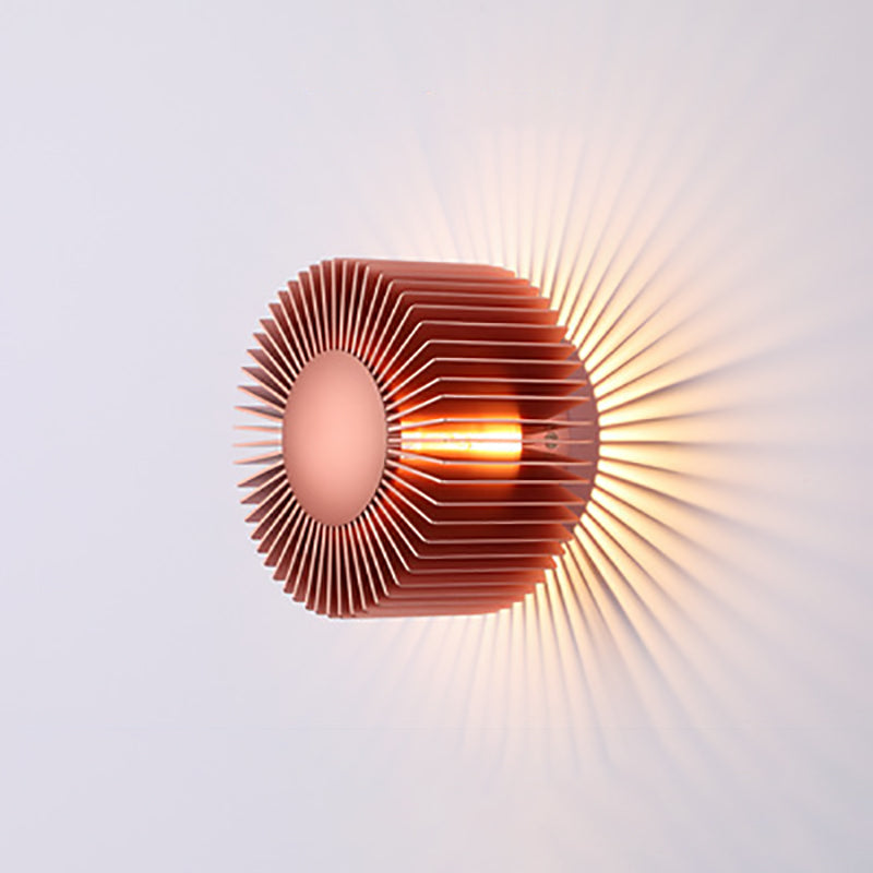Modern Minimalist Aluminum Round Sun Flower LED Wall Sconce for Living Room