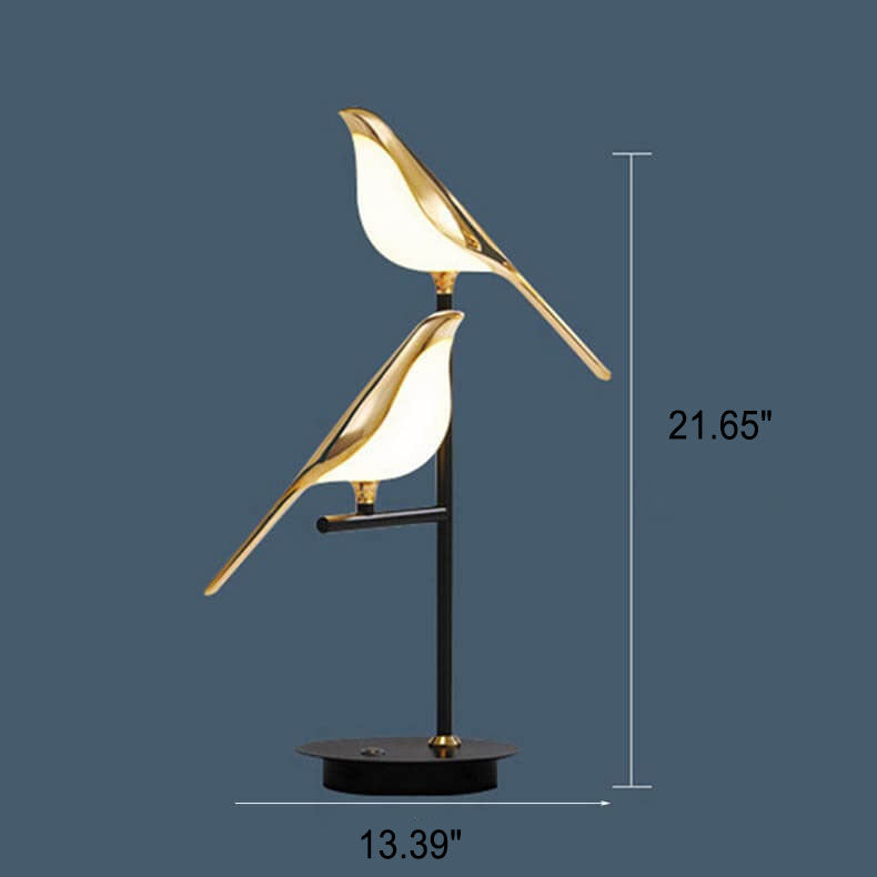 Nordic Minimalist Magpie LED Table Lamp - Contemporary Bird Design, Soft Light, Energy Efficient, Ideal for Home Decor