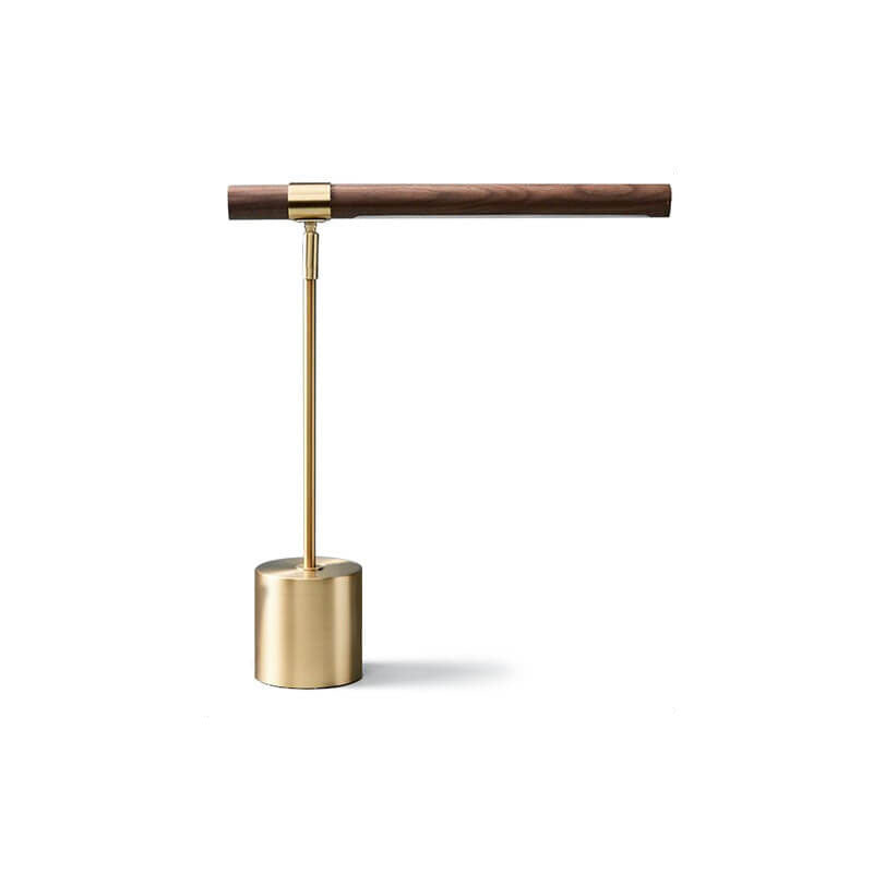 Nordic Minimalist LED Table Lamp - Wood Grain Cylindrical Base