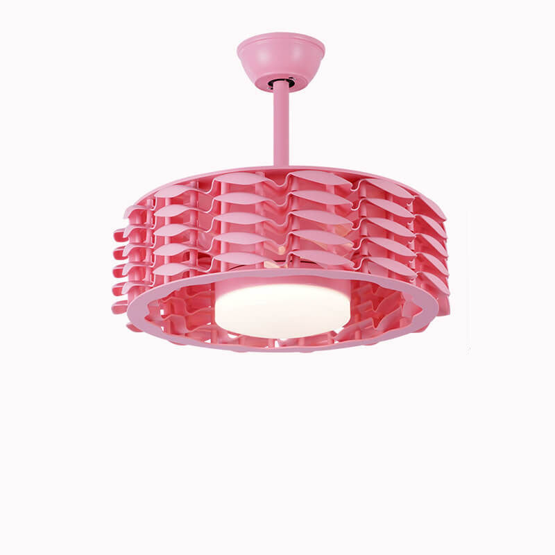 Modern Minimalist Cylinder LED Downrod Ceiling Fan Light