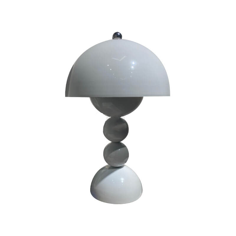 Contemporary Nordic Metal Mushroom Round Pod 1-Light Table Lamp for Bedroom Stylish Modern Lighting Fixture Nightstand Illuminated Decor Home Office Ambient Light Scandinavian Design Unique Table Lamp