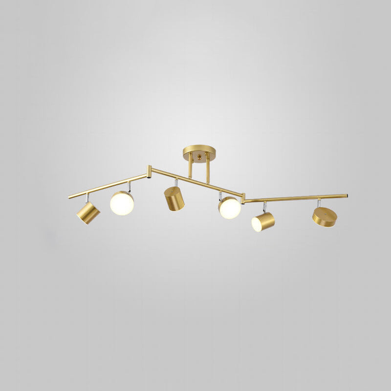 Modern Rotating LED Semi-Flush Mount Ceiling Light