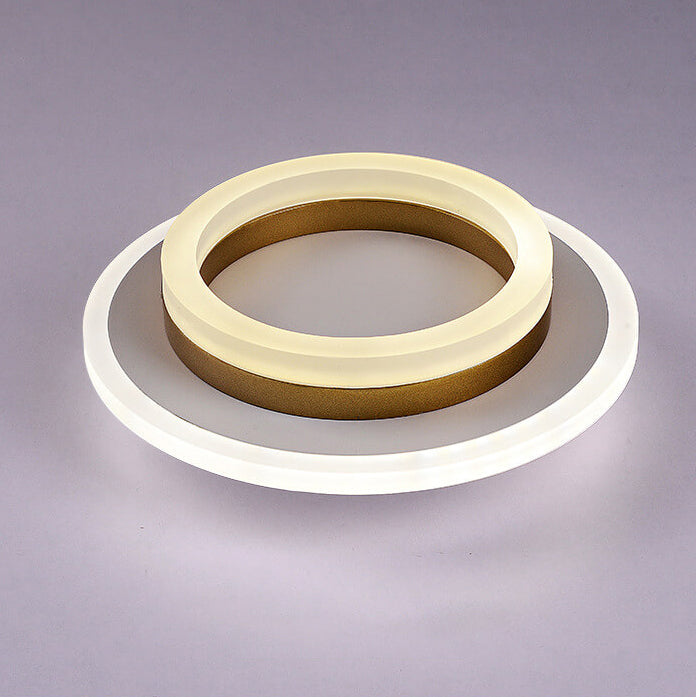 Nordic Simple Acrylic LED Flush Mount Ceiling Light - Square Circle Iron Design