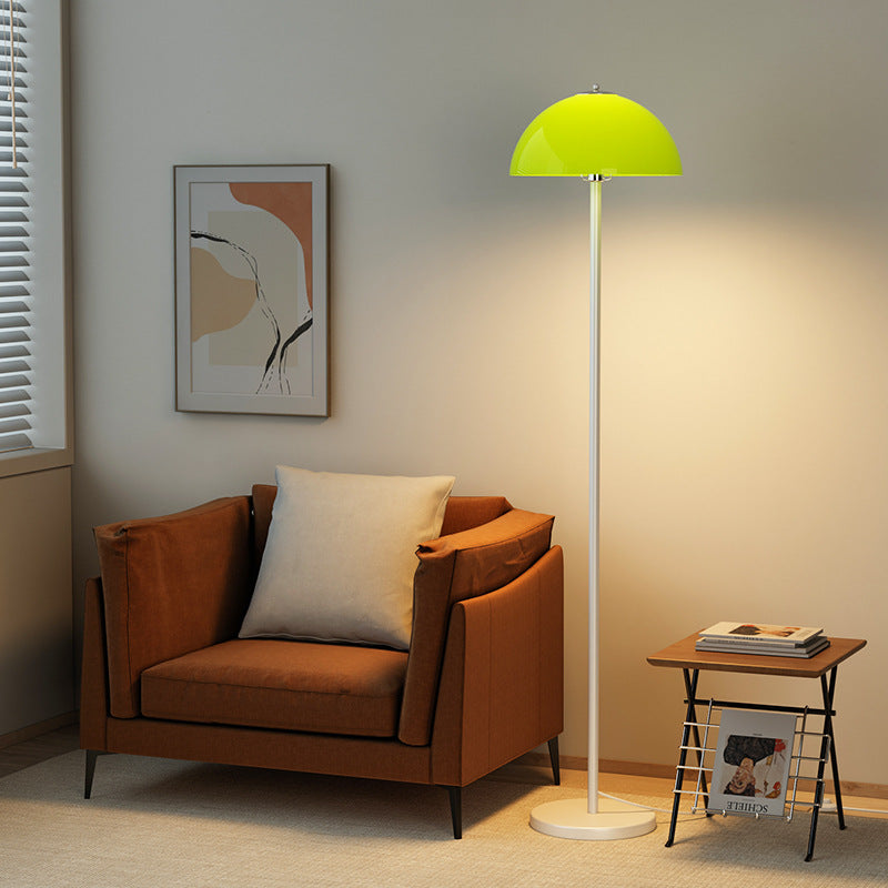 Modern Art Deco Half Circle Floor Lamp - Iron & Acrylic 1-Light for Living Room