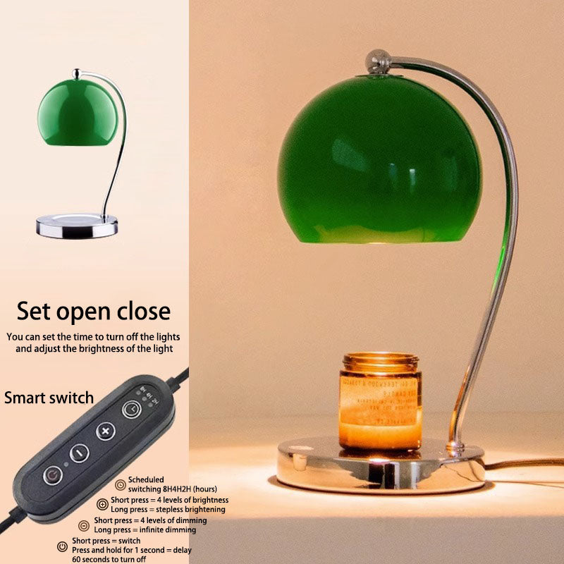 Contemporary Scandinavian Round Ball 1-Light Melting Wax Table Lamp - Stainless Steel for Bedroom