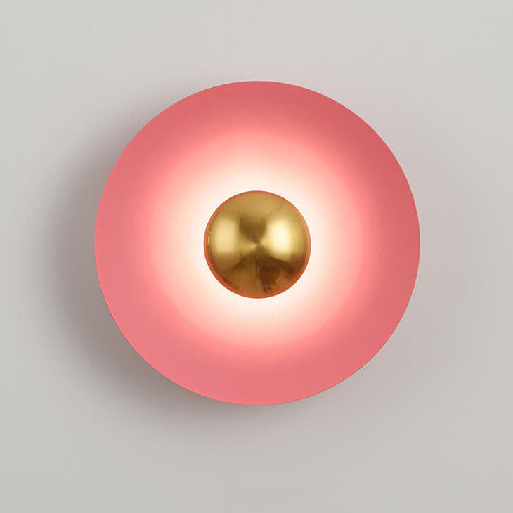 Nordic Multicolor LED Wall Sconce - Round Disc Design