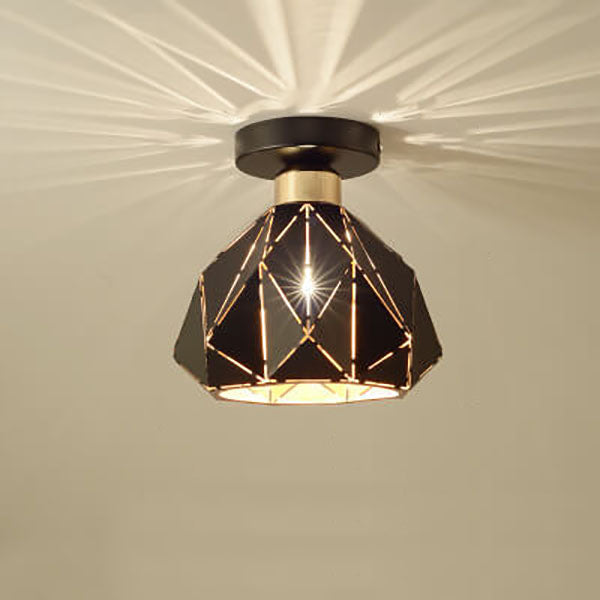 Modern Macaron 1-Light Diamond Dome Semi-Flush Mount Ceiling Light