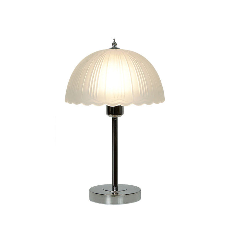 Contemporary Nordic Iron Glass Dome Table Lamp - 1-Light Nightstand Lamp for Bedroom