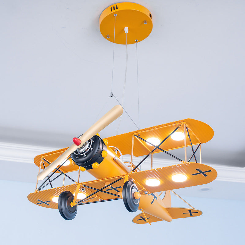 Contemporary Creative Kids Aircraft Hardware Acrylic LED Chandelier for Bedroom – Unique Aviation-Inspired Lighting, Modern Kids Room Decor, Airplane-Themed Light Fixture, Stylish Acrylic Chandelier, Beautiful Children’s Bedroom Lighting, Colorful LED Han