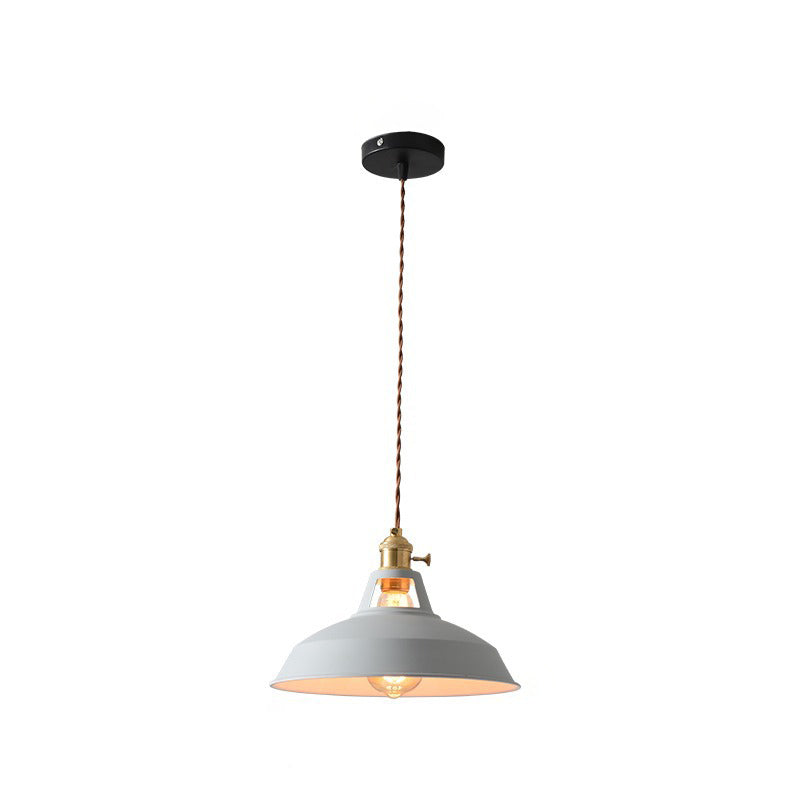 Contemporary Scandinavian Round Macaron Pendant Light - 1-Light for Living Room