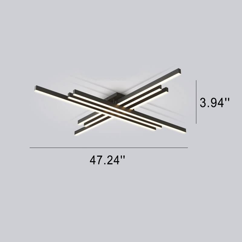 Industrial Aluminum Geometric LED Flush Mount Light