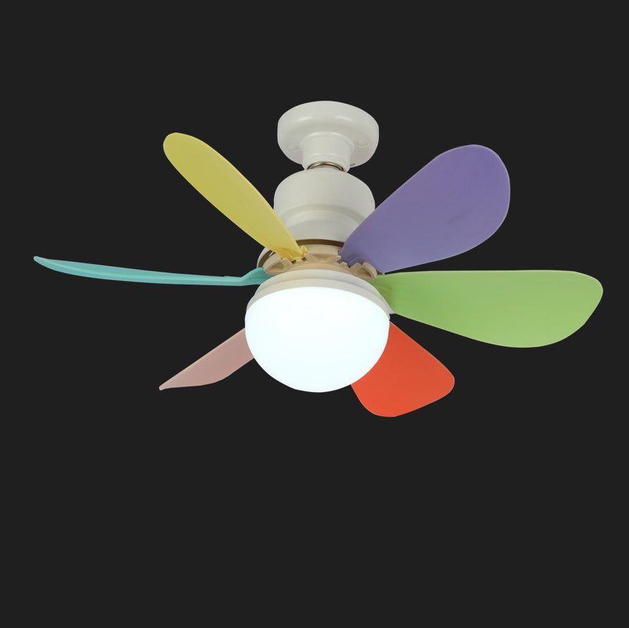 Contemporary Flower LED Ceiling Fan Light - PC ABS Nylon Acrylic for Living Room