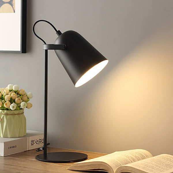 Nordic Macaroon Column Shade 1-Light Table Lamp - Modern Scandinavian Lighting, Elegant Home Decor, Stylish Nightstand Lamp, Minimalist Design, Contemporary Illumination, Bedroom & Living Room Accent, Decorative Table Light, Warm Cozy Atmosphere, High-Qua