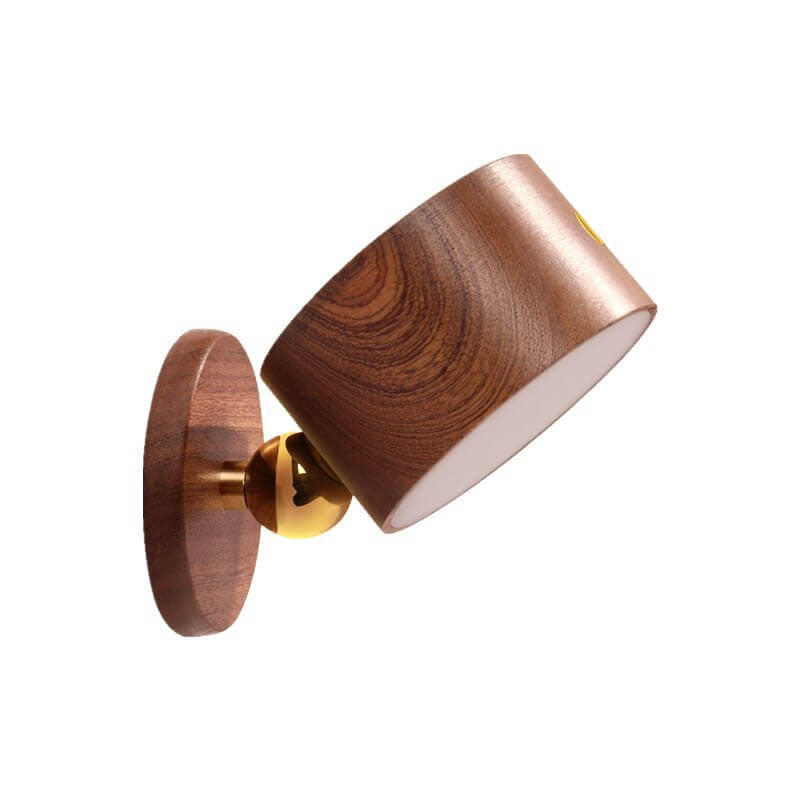 Wooden USB Rechargeable Magnetic LED Night Light Sconce Lamp
