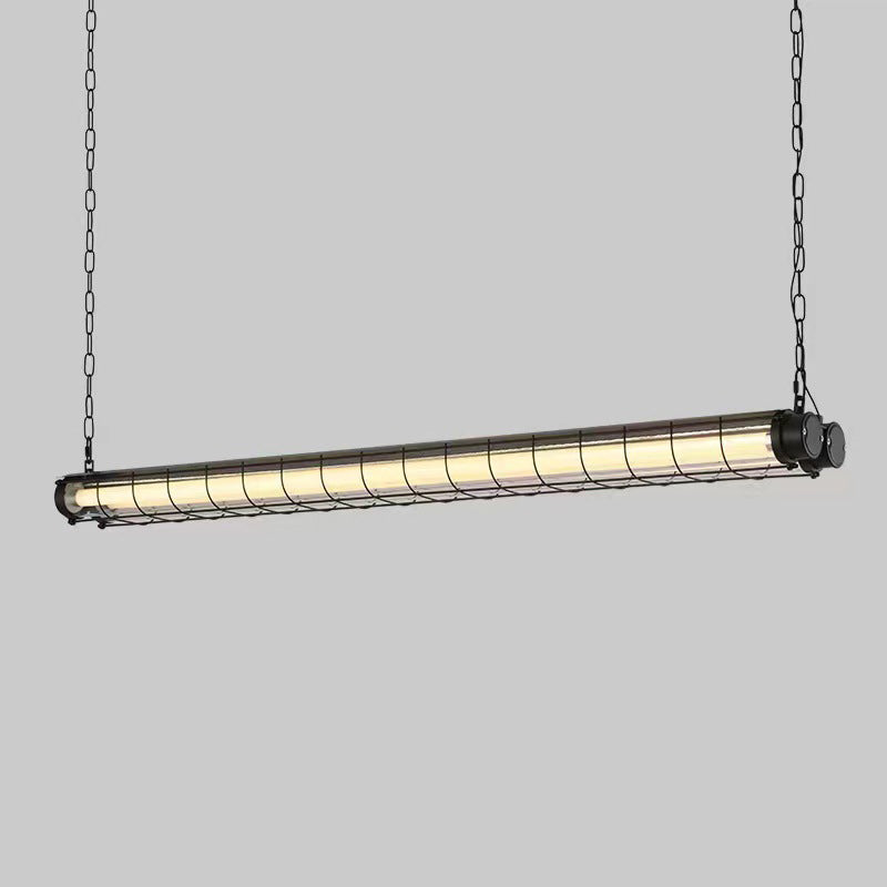 Contemporary Industrial Acrylic 1/2 Light Island Chandelier for Dining Room