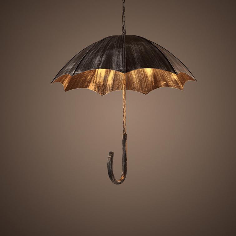 Contemporary Industrial Round Iron 5-Light Umbrella Chandelier - Living Room Lighting Decor