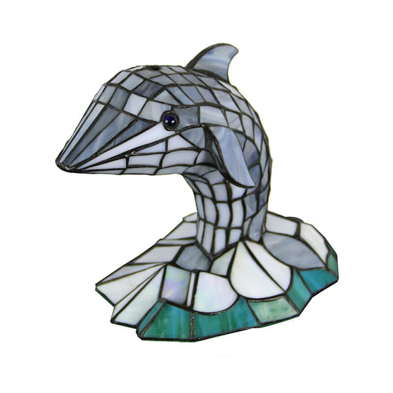 Tiffany Style Stained Glass Animal Table Lamp - Decorative 1-Light Illumination