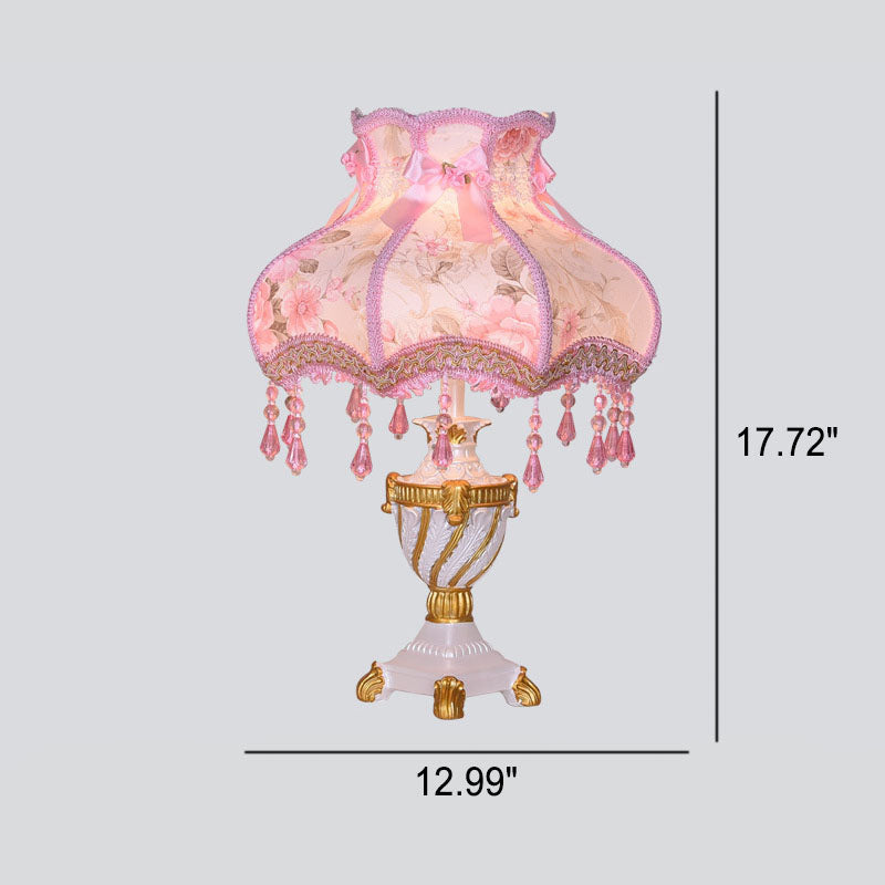 European Luxury Lace Resin Table Lamp - 1-Light Elegance for Home Decor
