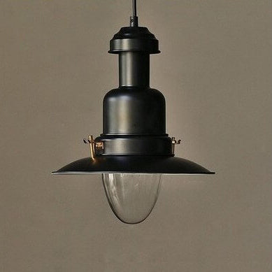 Scandinavian Industrial Iron Round Pendant Light 1-Light