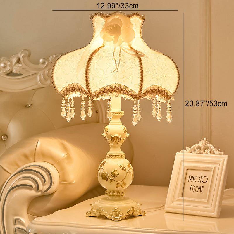 Traditional European Vase Resin Table Lamp - 1-Light for Bedroom Decor