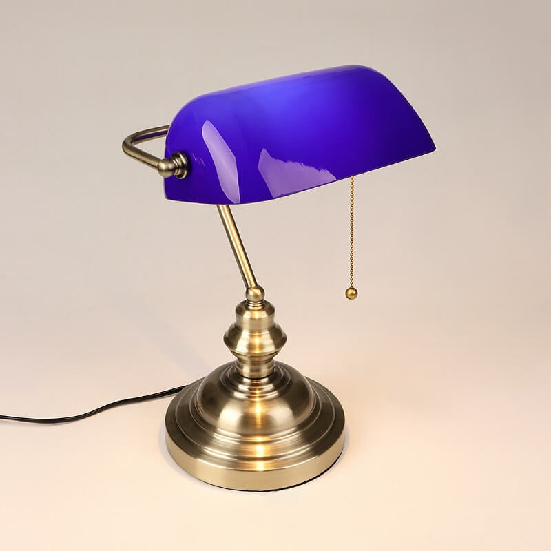 Retro Colored Glass Metal Base Table Lamp 1-Light Zipper Design Vintage Home Decor Bedroom Lighting Industrial Style Desk Lamp Unique Accent Light Stylish Lighting for Living Room Modern Table Lamp Classic Retro Aesthetic Decorative Lamp Designer Lighting