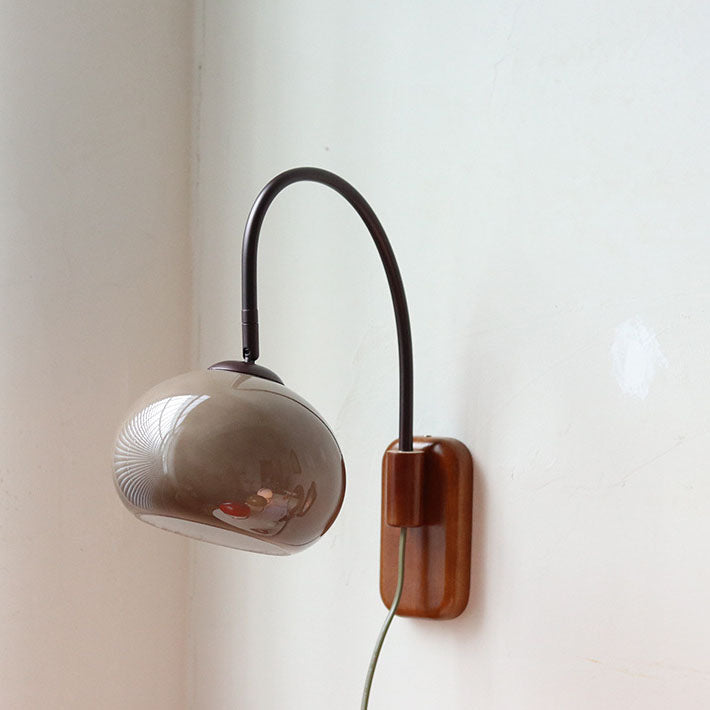 European Minimal Glass Solid Wood Wall Sconce Lamp - Modern Lighting Fixture for Home Décor