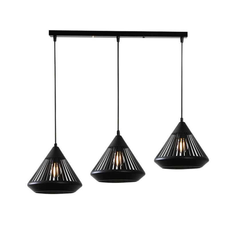 Modern Minimalist Iron Hollow Diamond 1/3-Light Island Chandelier