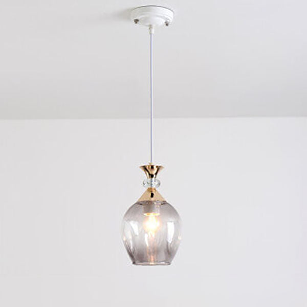 Contemporary Nordic Gradient Glass Orb 1/3 Light Island Chandelier for Living Room