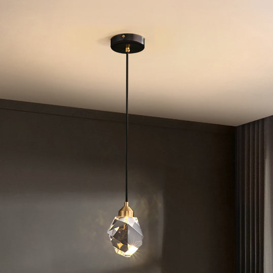 Modern Luxury Crystal Iron LED Pendant Light for Living Room