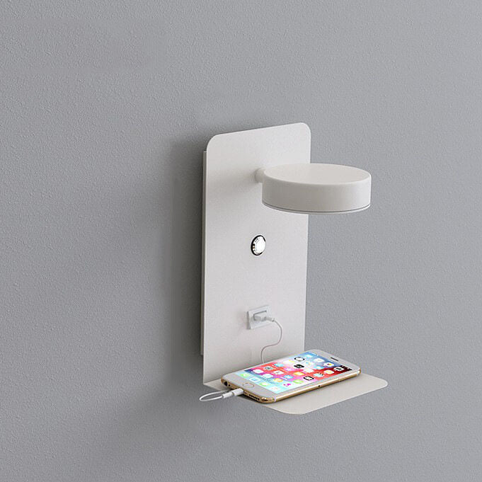 Modern Iron Square LED Wall Sconce - USB Rechargeable Lamp