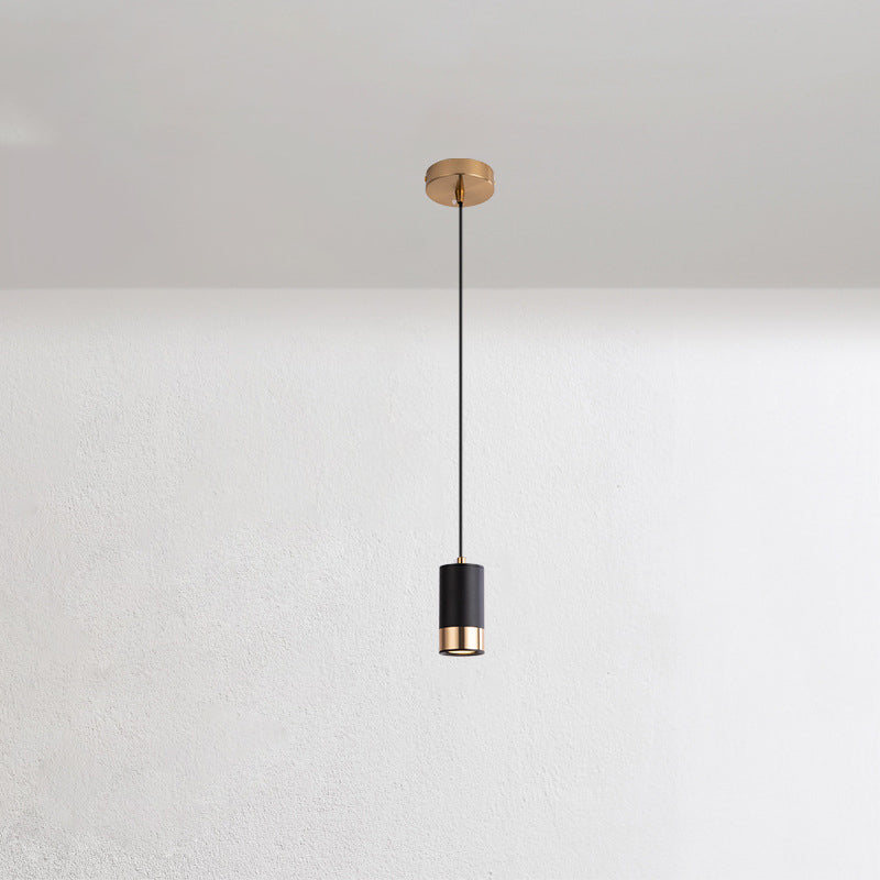 Modern Minimalist Iron Column Pendant Light - 1-Light Fixture for Living Room