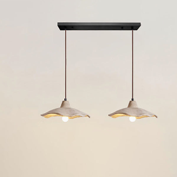 Japanese Vintage Flower Shape Lampshade Ceiling Light Chandelier 1/2/3-Light